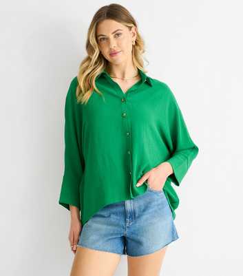 Gini London Green Oversized Blouse