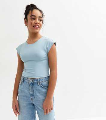 Girls Blue Cropped Top