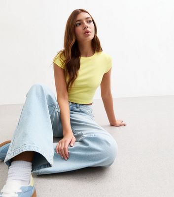 new look yellow crop top