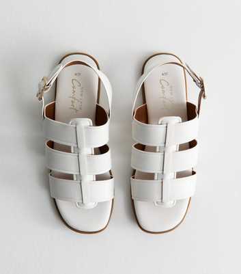 White Multi Strap Gladiator Sandals