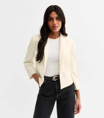 Off White Cropped Blazer Jacket