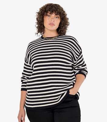 Apricot Curve Black Stripe Knit Jumper