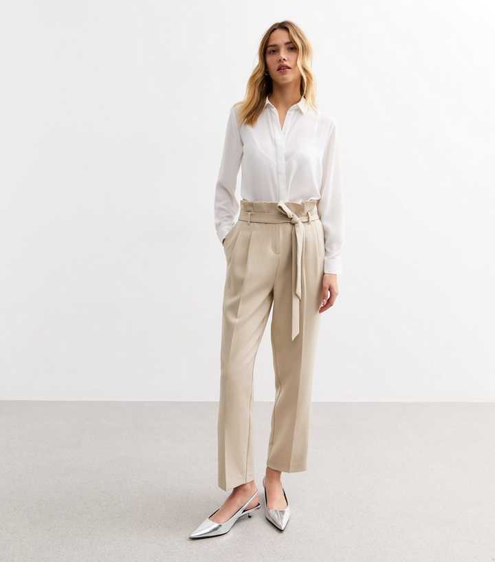 Wide Leg Classic Paperbag Skinny Pants ASOS DESIGN Tailored Wide