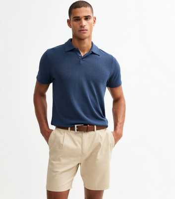 Stone Regular Pleated Front Chino Shorts