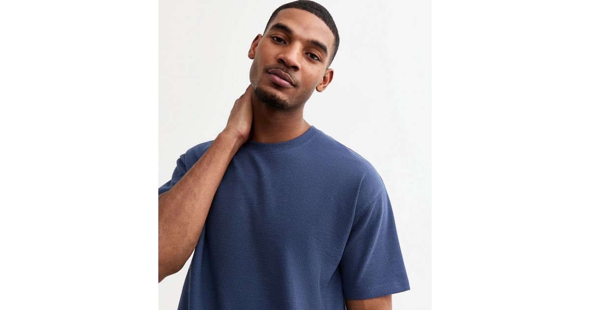 WHITE WAFFLE texture T-SHIRT