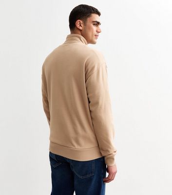 Tan Regular Quarter Zip Sweatshirt | New Look