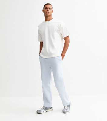 Light Blue Relaxed Straight Leg Jersey Joggers
