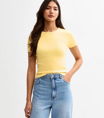 new look yellow crop top