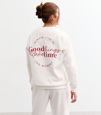 New look slogan sweatshirt on sale