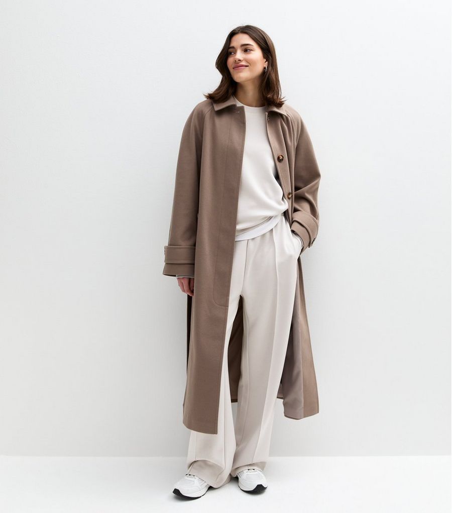 Premium Light Grey Soft Touch Wide Leg Joggers