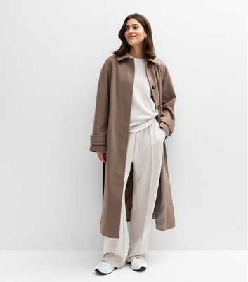 Premium Light Grey Soft Touch Wide Leg Joggers