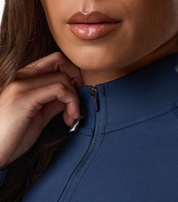 Gym King Navy Zip Up Jacket New Look