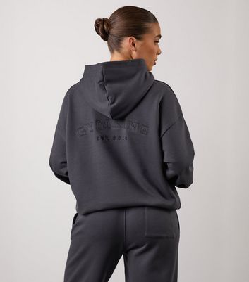 Gym King Dark Grey Compose Oversized Sweatshirt New Look