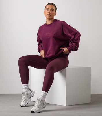 Gym King Burgundy Compose Oversized Sweatshirt