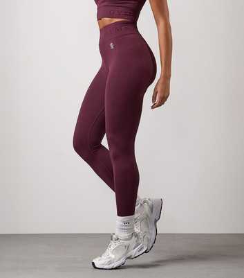 Gym King Burgundy Formation Seamless Rib Leggings