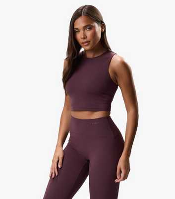 Gym King Burgundy Crop Tank Top 