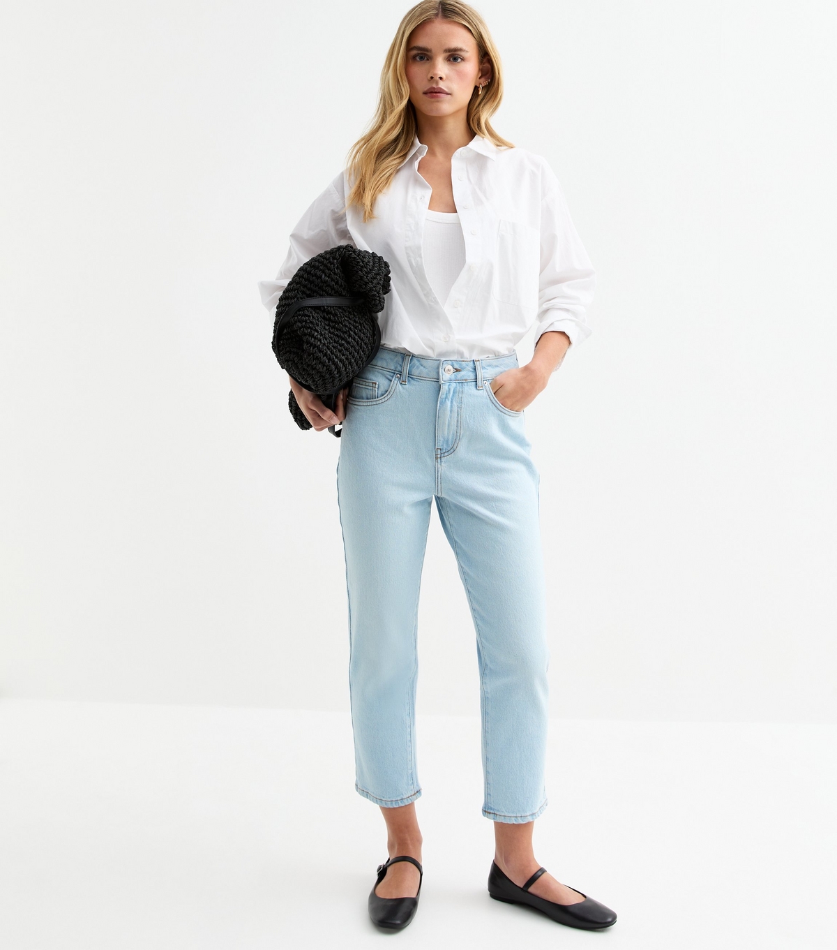 Women's Light Blue Hannah Straight Leg Jeans New Look