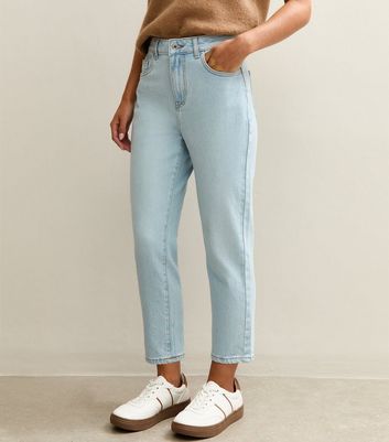 Light Blue Pacsun Megan Blue Mom Jeans Distressed Straight Leg Mom