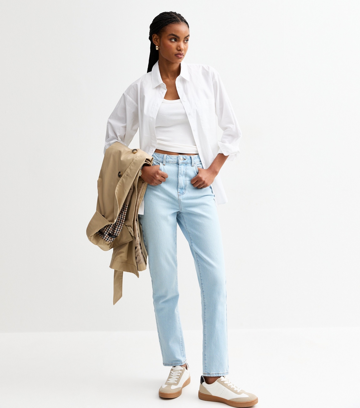 Women's Tall Light Blue Hannah Straight Leg Jeans New Look