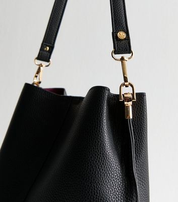 Faux leather bucket bag discount