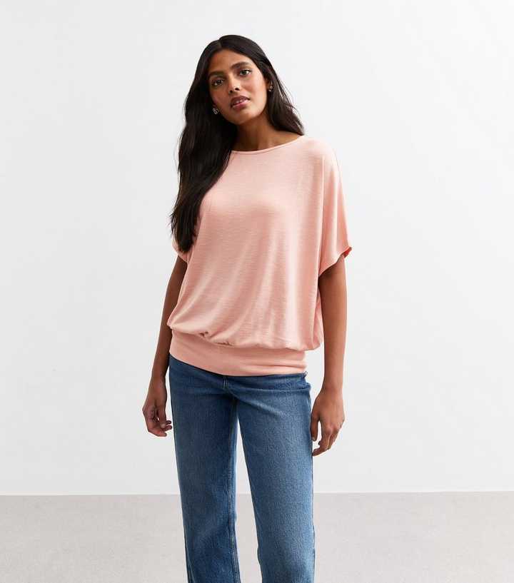 Pink Soft Touch Batwing Top 