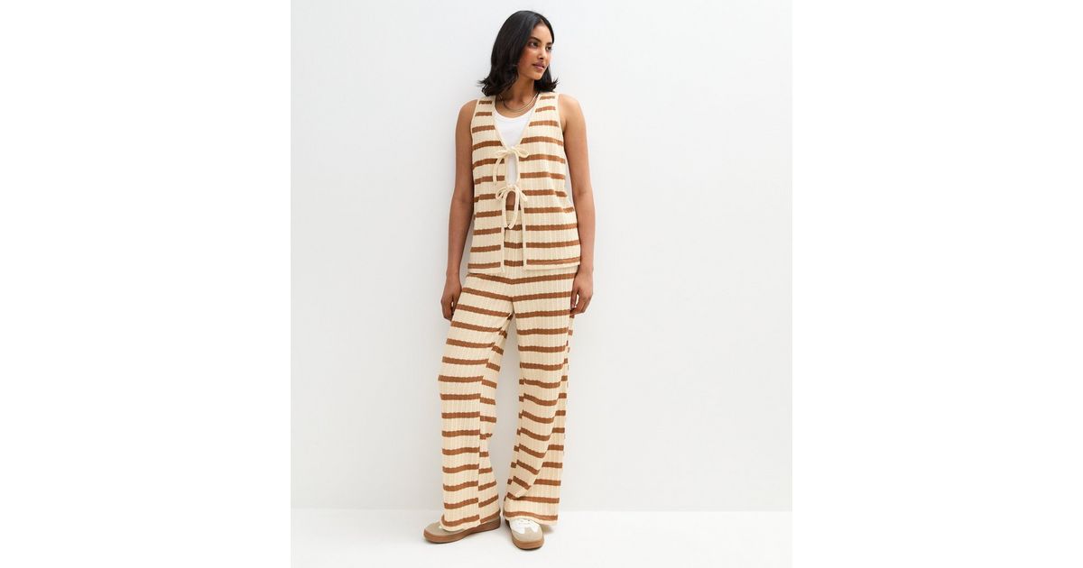Wide Lace Trousers Cream
