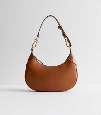 Tan Brown Stitch Detail Mini Shoulder Bag