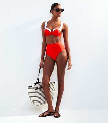 Mix and Match Red High Waisted Bikini Bottoms