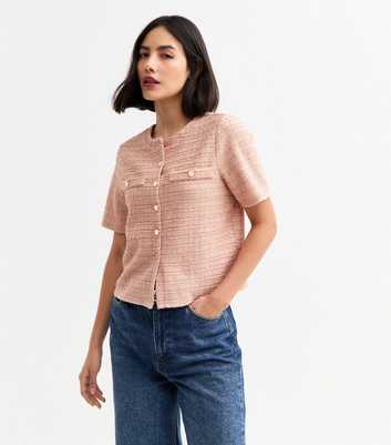 Mink Textured Button Up Top