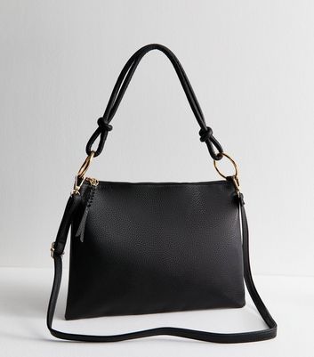 Black Grained Faux Leather Slouch Shoulder Bag | New Look Black Grained Faux Leather Slouch Shoulder Bag | New Look