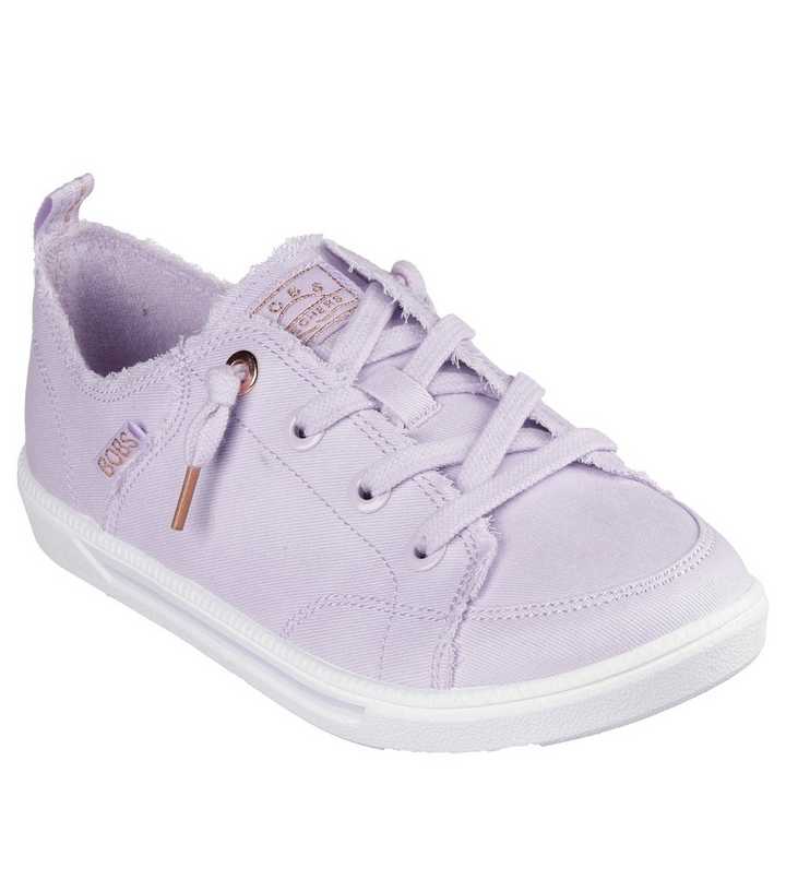 Skechers Lilac BOBS B cute Canvas Trainers