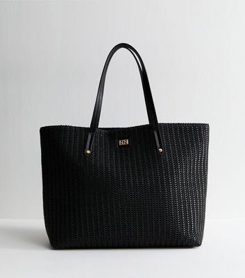 black-faux-leather-woven-large