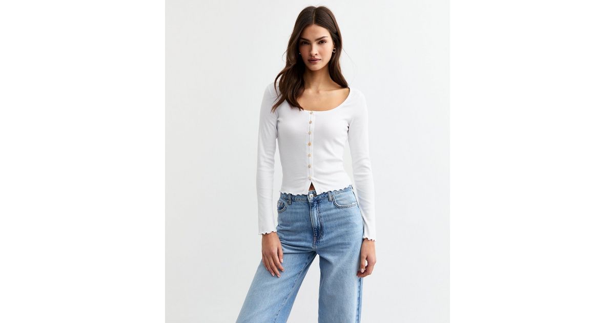 Niche - Ridge Stripe - Sleeveless Twinbutton Top - Big White