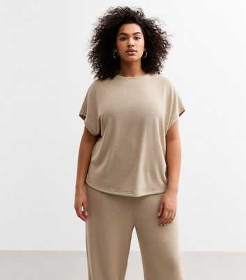 Curves Mink Textured T-Shirt