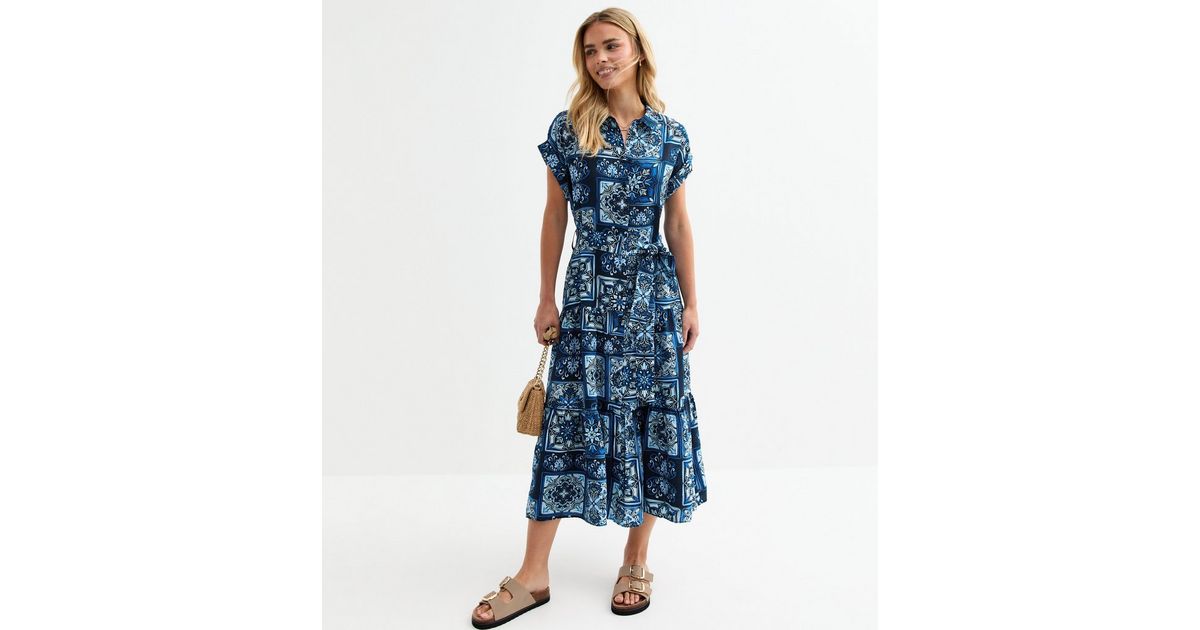 BLUE TILE SHORT DRESS main image 1