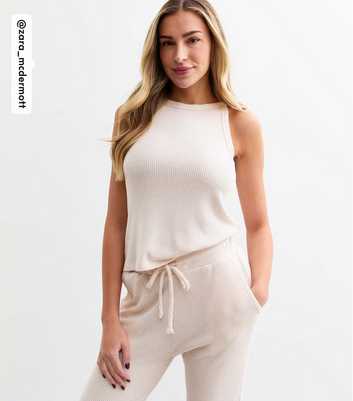 Rise by Zara McDermott Pale Pink Ribbed Vest