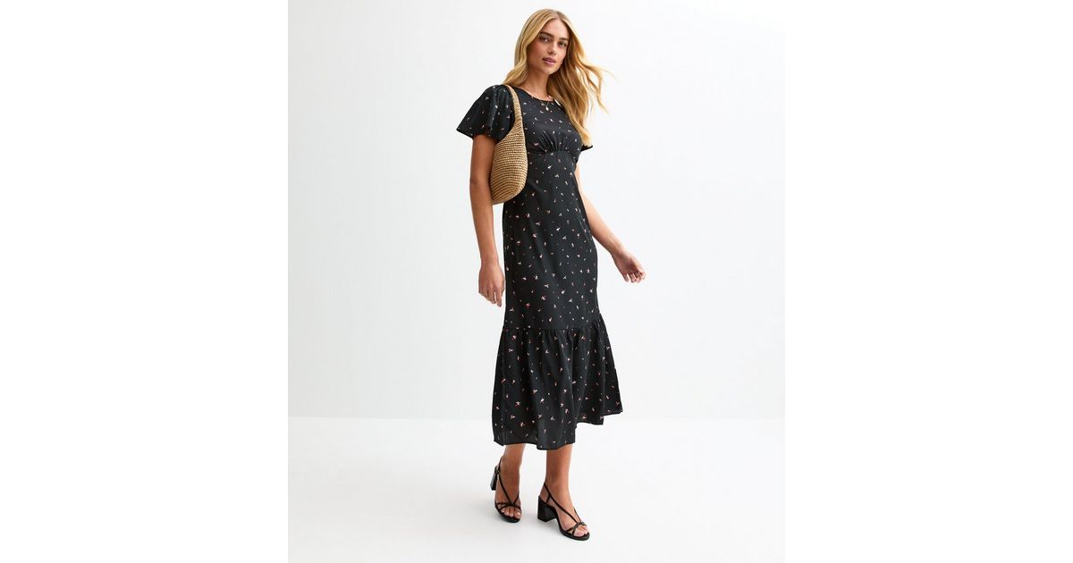knee length dresses for ladies Gail Satin Cowl Neck Skater Midi Dress