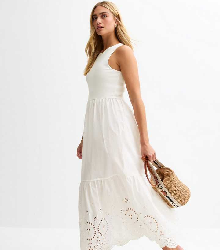 knee length dresses for ladies High Cut Racerback Knit Midi Dress L main image 1