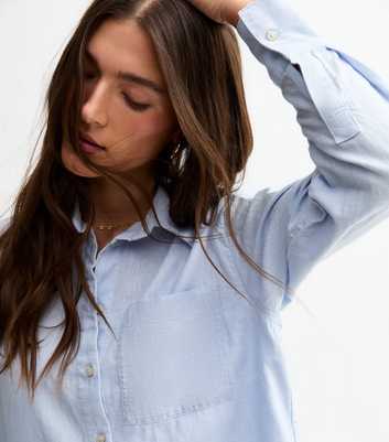Blue Long Sleeve Chambray Shirt