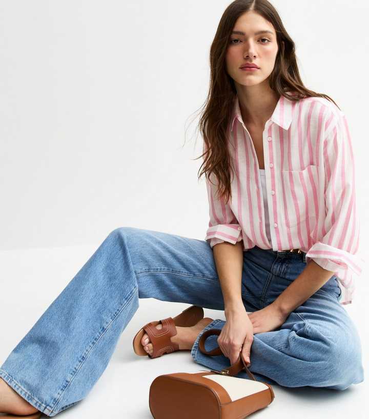 Pink Striped Long Sleeve Shirt