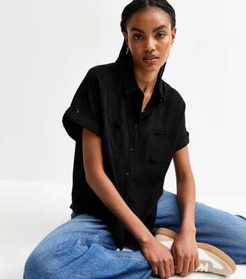 Tall Black Short Sleeve Shirt