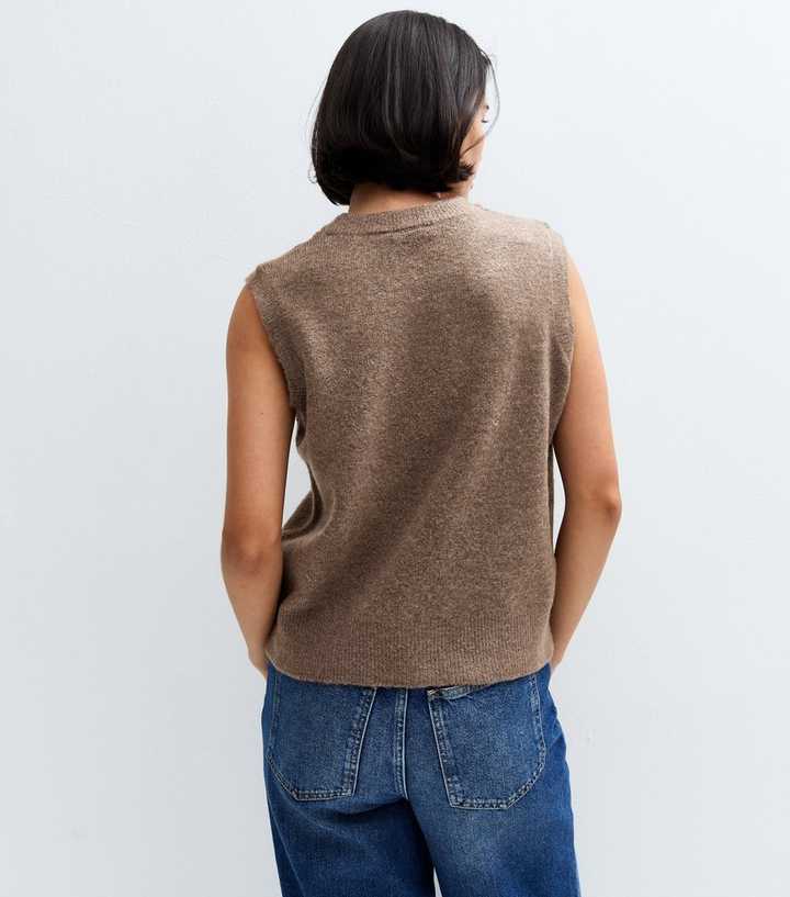 Brown Knitted Vest