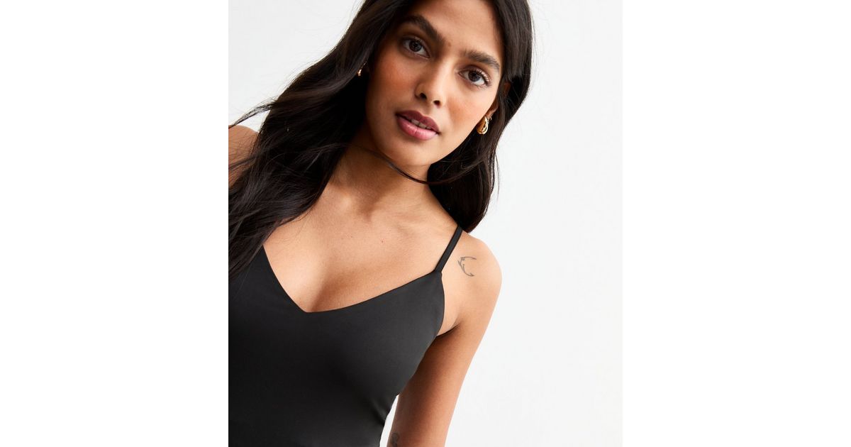Black V-neck Bodysuit 17363