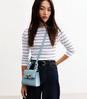 Small Pale Blue Purse Sky Blue Quilted Small Shoulder Bag With