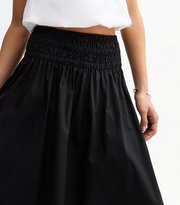 ●ROUGHNECK● Shirred Waist Band Midi Skirt / Black Shirred Waist Jersey Skirt Black | Skirts | Monsoon UK.