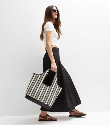 Black Pleated Midi Skirt