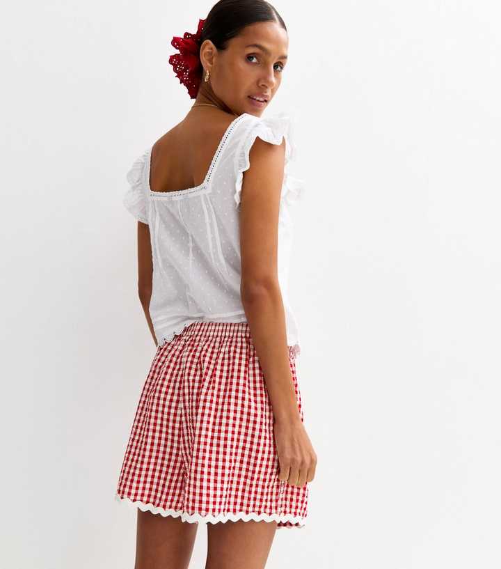 Short Jogger Cat & Jack Bébé Fille - 12 Mois - Rouge Vichy (gingham) - Neuf