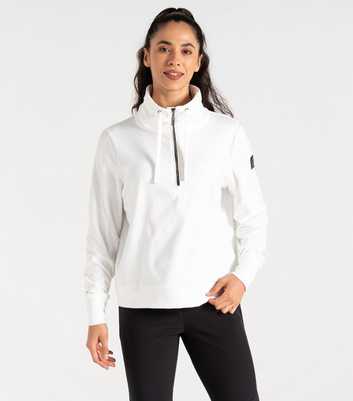 Dare 2b White Glint Jersey Half Zip Jumper 