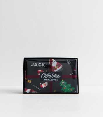 Jack & Jones Black Christmas Print Gift Set