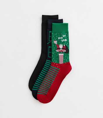 Jack & Jones Pack Of Three Christmas Socks 